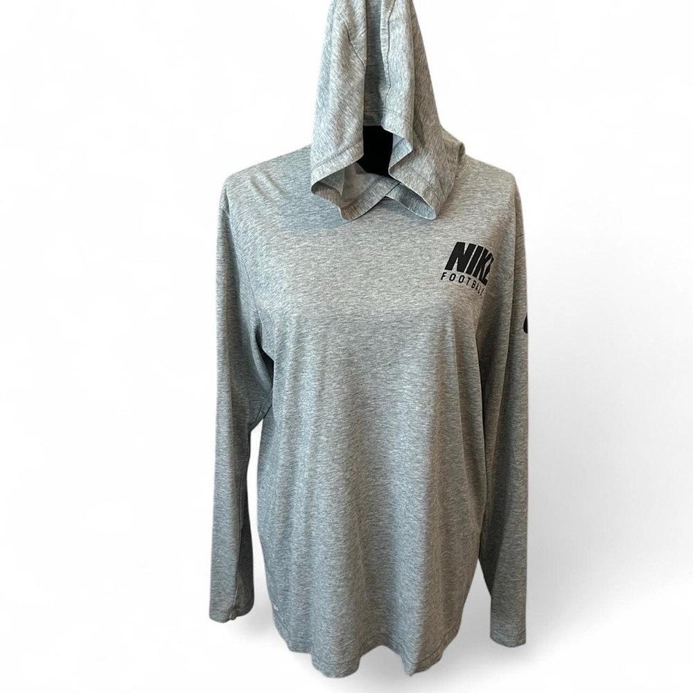 Nike lightweight Heather Gray Football Hoodie